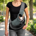 Bolso Cargador para Perros y Gatos Pequeños | Manos Libres, Seguro y Cómodo